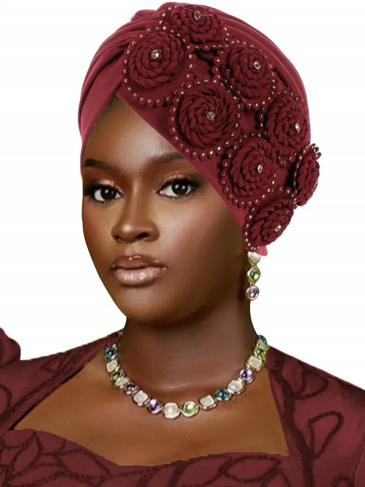 

2026 Новый африканский тюрбан на голову, нигерия, авто геле, повязки на голову, женский тюрбан с автогелем, свадебные гелевые мусульманские повязки на голову, капот