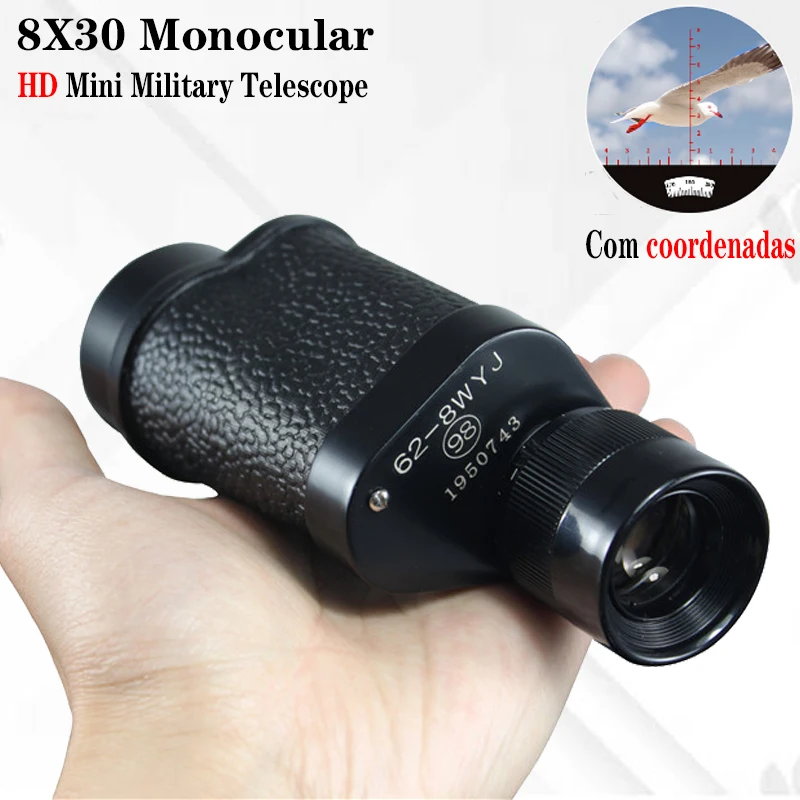 Baigish 8x30 telescopio monoculare militare Mini Spyglass monoculare professionale portatile per attrezzatura da campeggio per la pesca da viaggio