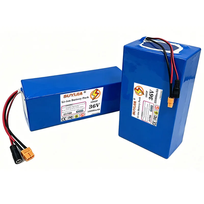 2026 New 36V 50Ah 45Ah 20Ah 25Ah 30Ah 35Ah 40Ah 15Ah 10Ah 21700 Lithium Battery, 100-1500W High Power Battery Pack BMS + Charger