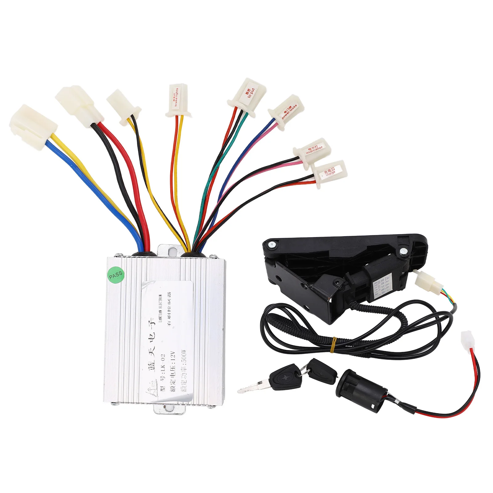 12v 500w Electric Tricycle Controller, Electric Bicycles Conversion Kit 12V 500W Brushed Motor Controller with Foot Throttle Ped