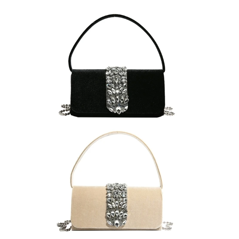 

Trendy Single Shoulder Square Bag with Elegant Stone Decoration Suitable for Fashion forward Women