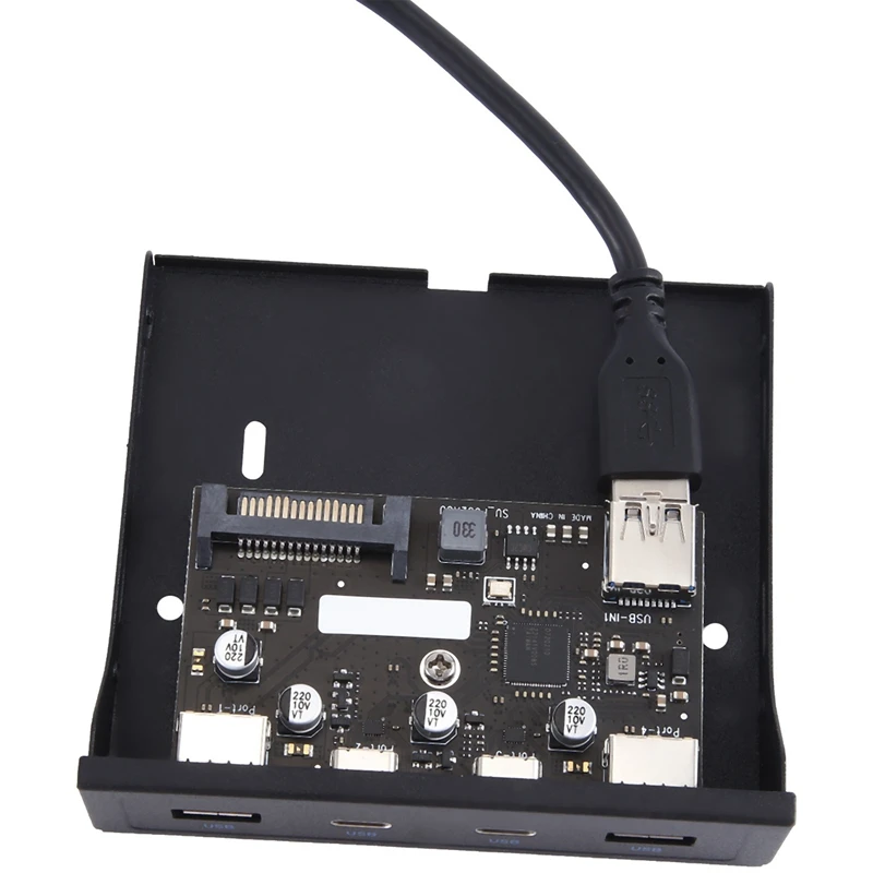 Desktop Floppy Drive Bay Panel USB3.0 Front Panel Floppy Drive Bay HDD Tray 19/20PIN To USB3.0 Easy To Use