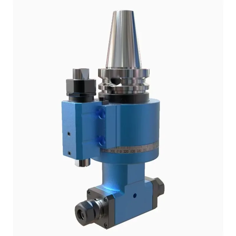 90 Degree CNC Angle Head Machine Tools Horizontal Compatible with BT30 BT40 BT50 ER16 ER25 ER32 for Precision Engineering