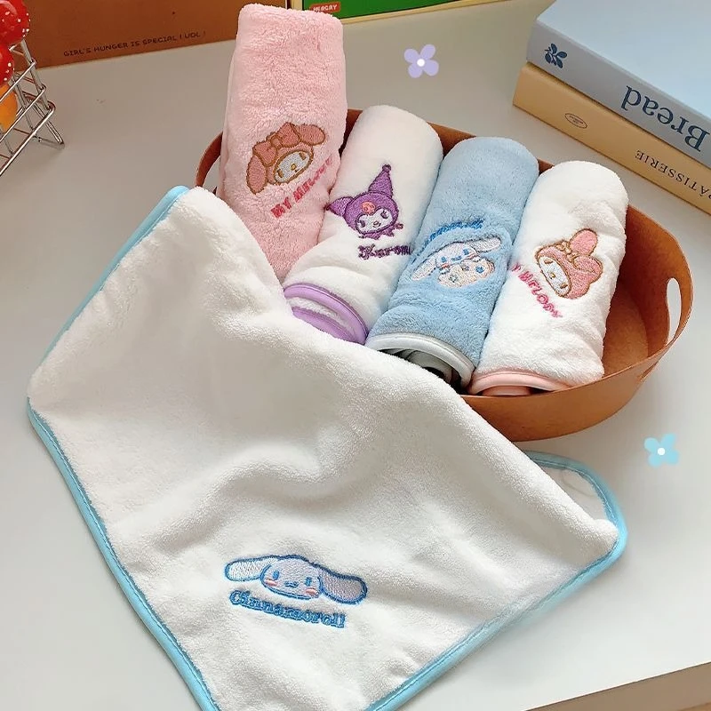 Miniso Детская вышивка, пять упаковок, приятное для кожи и впитывающее средство для мытья лица, можно повесить полотенце, носовой платок, полотенце для протирания рук