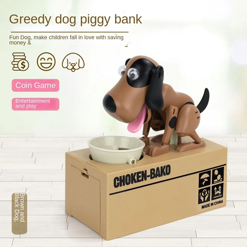 Creative Electric Eat Money Dog Piggy Bank Coin Piggy Bank Steal Money Dog Toys Kids Birthday Gifts