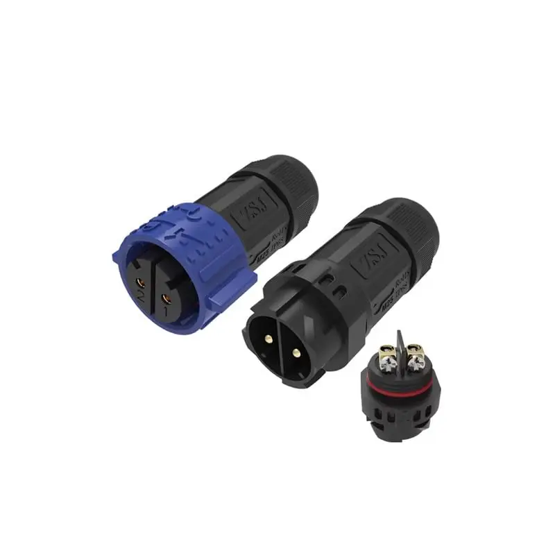 M25 2 Pin Waterproof Connector, IP68 Bayonet Lock 35A Battery Plug, Nylon Charger Connector for Lithium Motorcycle Power Tools