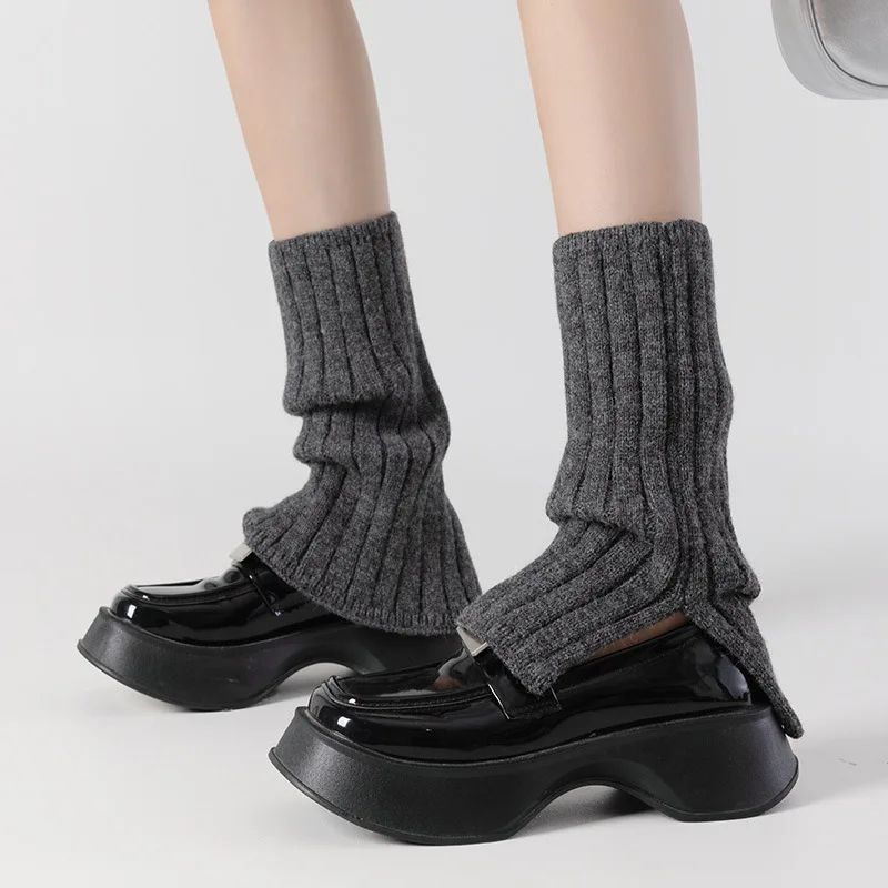 Japanische Lolita Süße Mädchen Beinwärmer Y2k Stricksocken Gestrickte Fußabdeckung Stiefelmanschetten Cosplay Frauen Herbst Winter Haufen Haufen Socken