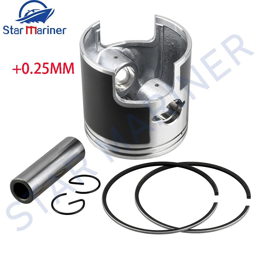 

12110-94400 Piston Kit 12140-94400 Piston Ring 79.25MM(+0.25MM) For Suzuki Outboard Motor DT40 DT40C 12110-94400-000 Boat Engine