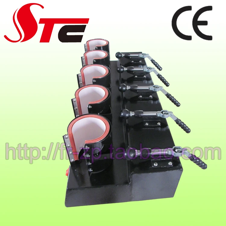 CE Certification Digital 5 Stations Ceramic Mug Cup Sublimation Heat Press Printing Machine