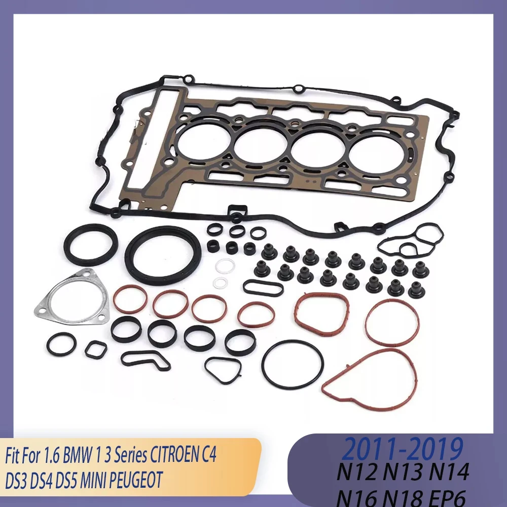 

Engine Parts Cylinder Head Full Gasket Set Kit Fit 1.4 1.6 L EP3 EP6 N12 N14 N16 N18 Gas 07-18 For CITROEN DS MINI PEUGEOT