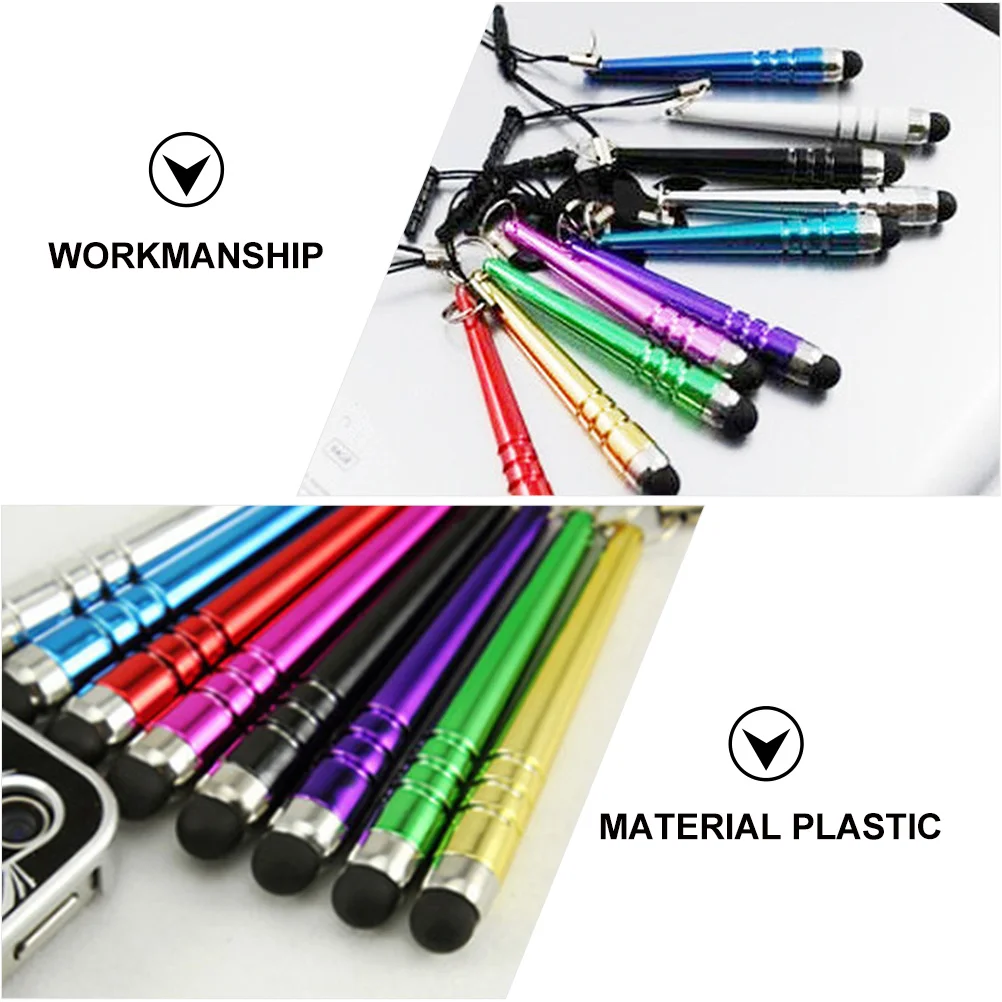 40pcs Capacitive Stylus Pens 10 Bright Colors 4 Each Lightweight Compact Design Universal Touch Screen Compatibility