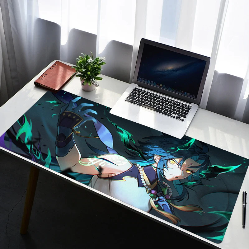 

Mouse Pad Laptop Non Slip Extended Desktop Mouse Mat PC Rubber HD Keyboard Pad Gaming Accessories G-genshin Impact Xiao Mousepad