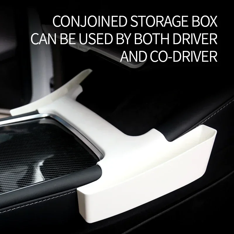 Armrest Side Storage Box for Tesla Model 3 Y Center Console Both Sides Gap Organizer Tray Car Interior Modification Accessories