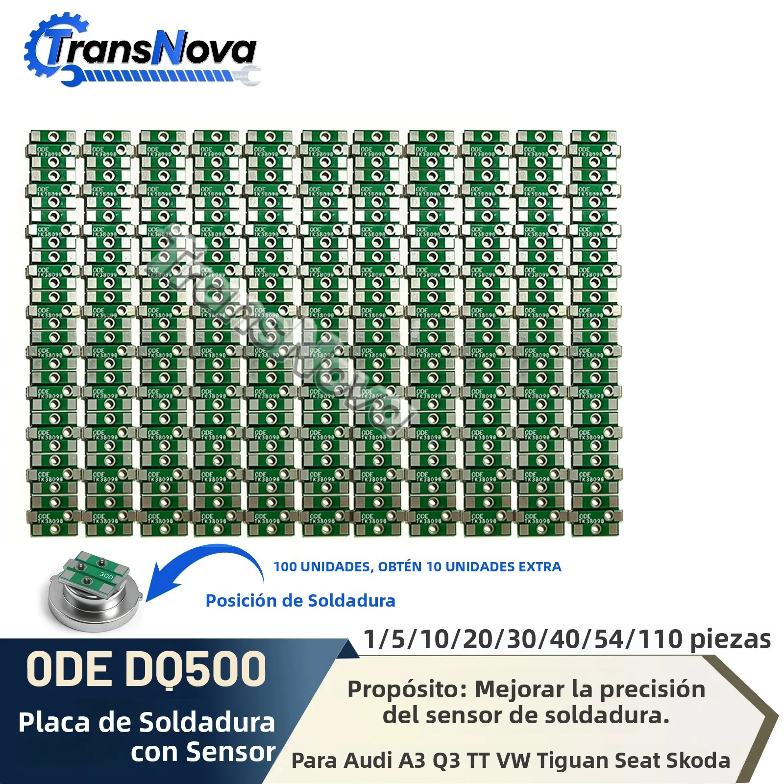 Placa de soldadura para sensor de presión de transmisión DQ500 DQ380 0DE DQ381 0GC 1~54/110 para Audi A3 Q3 TT VW Tiguan Seat Skoda