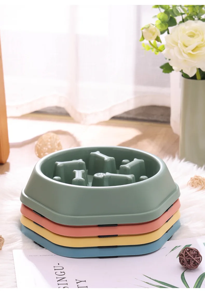 Dog Bowls Slow Feeder Feeding Small Medium Breed Puppy Bowl for Fast Eater Dish Down Eating maze Pets Dogs Accessories Supplies