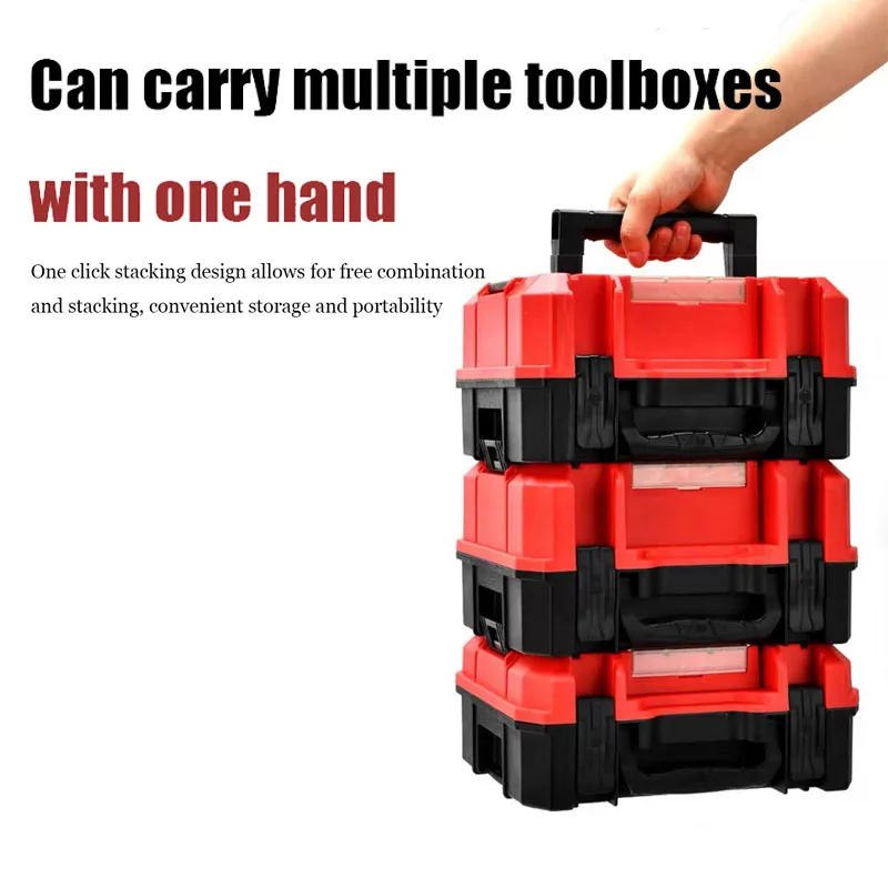 Tool box Stacking Protable Toolbox Large Hard Case tool case Waterproof Tool Storage box complete Tool Organizer Box Suitcase