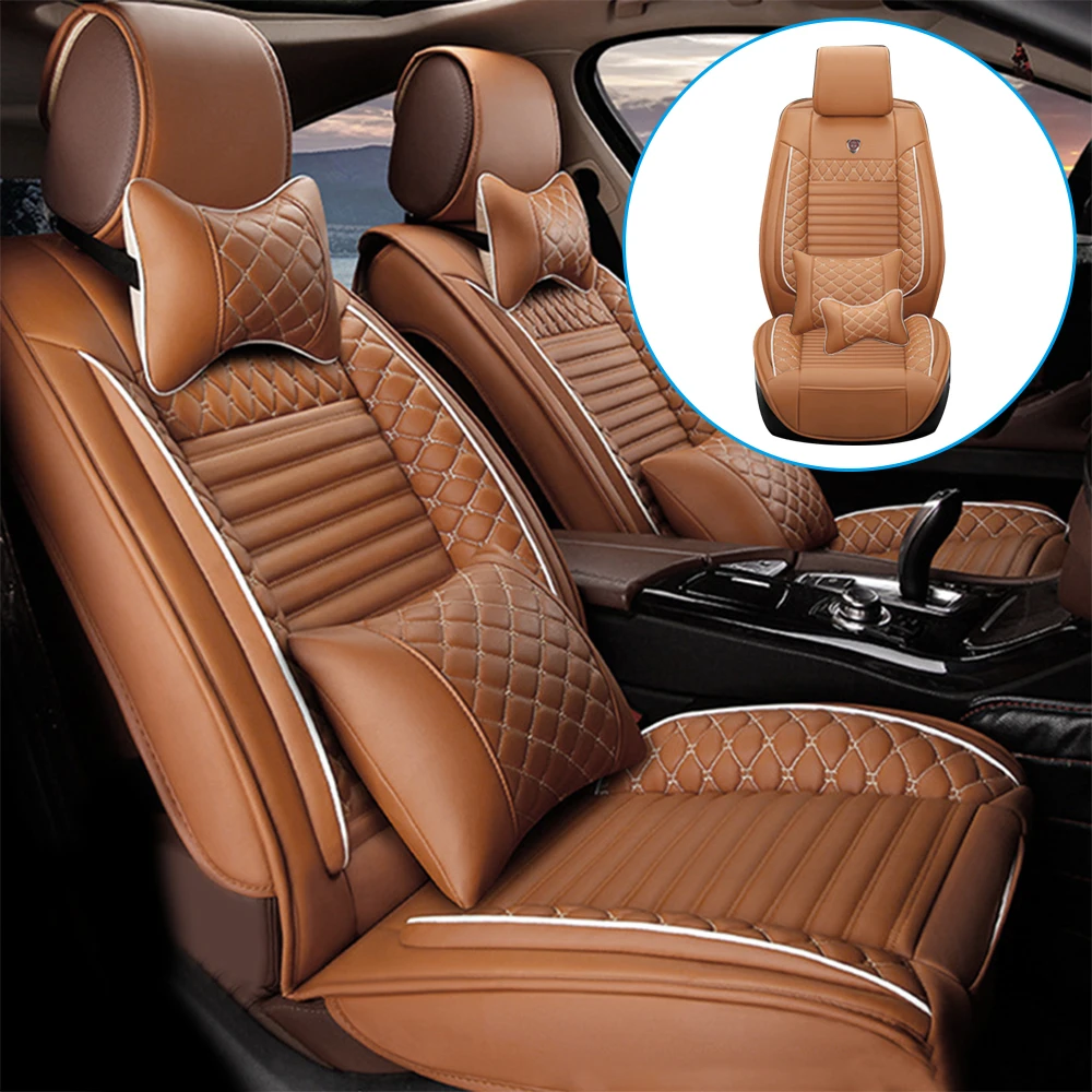 

Универсальные чехлы для автомобильных сидений, подходящие для большинства легковых автомобилей, внедорожников и грузовиков, всесезонные чехлы для сидений, аксессуары для интерьера автомобиля