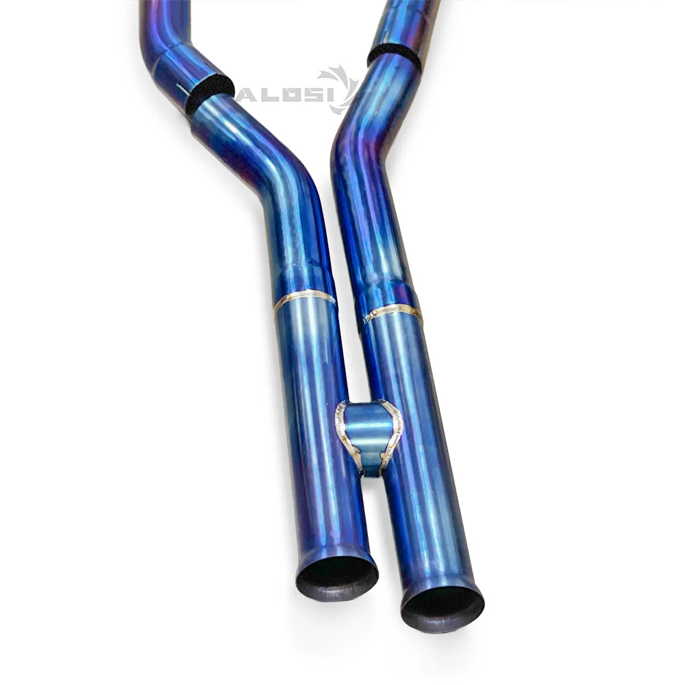 Suitable for Mercedes-Benz AMG E63W212 6.2L Titanium with Electronic Valve Cat Back Exhaust Muffler