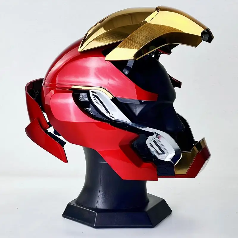 خوذة الرجل الحديدي Mk5/MK50 التحكم الصوتي الكهربائي المنشط يمكن ارتداؤها 1:1 قناع افتتاح تلقائي إغلاق نموذج الشكل لعبة الكبار هدية #3