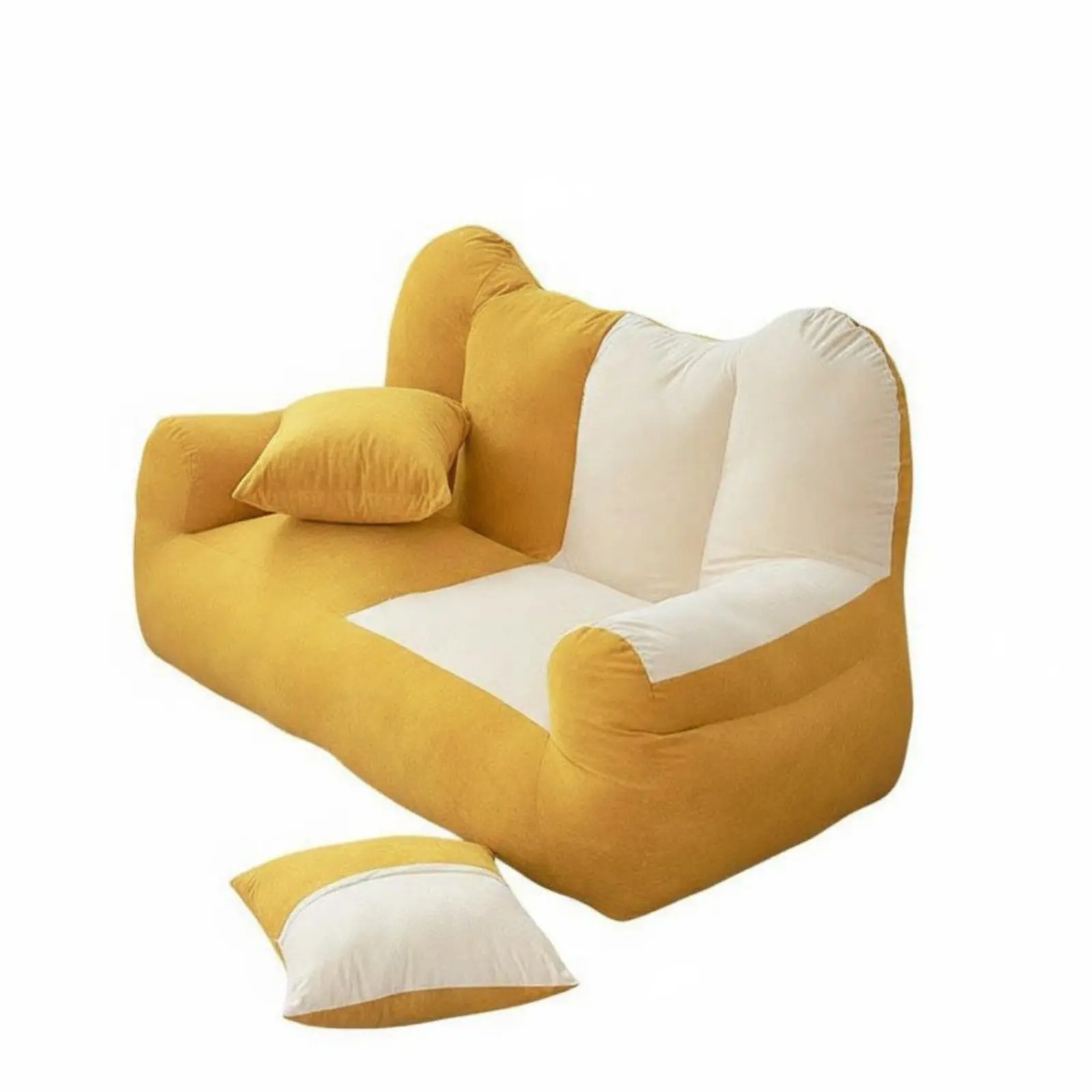 Imagen 6: Sofá de 2 Plazas sin Marco, Asientos Cómodos para Interiores, Acolchado Ergonómico, Cómodo para los Pieleros, Ideal para Apartamentos