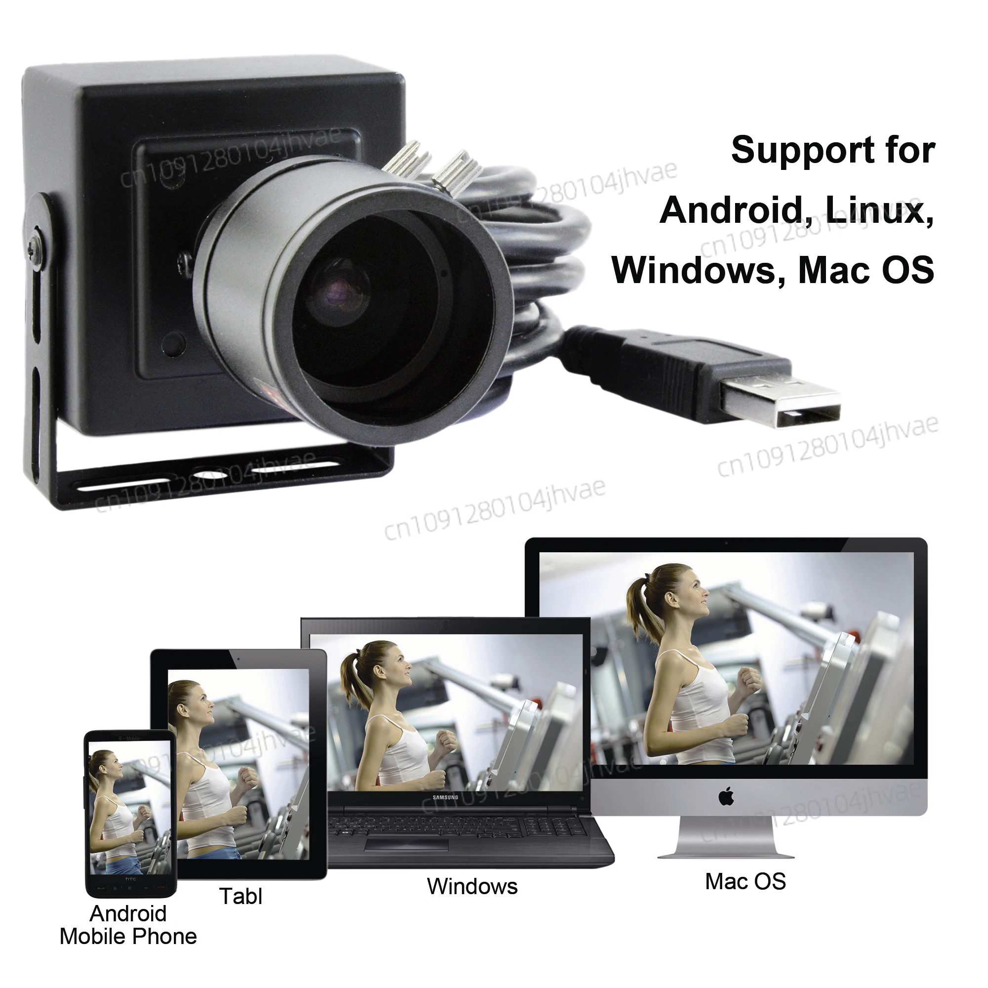 Elp vga 640x480 mjpeg 60fps cmos usb câmera ov7725 mini micro caixa câmera web com lente varifocal de 2.8-12mm