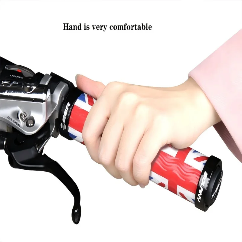 SEER MTB دراجة المقود سيليكون غطاء القبضات المضادة للانزلاق للصدمات قفل مزدوج غطاء مقبض الدراجة مع المكونات أجزاء الدراجات