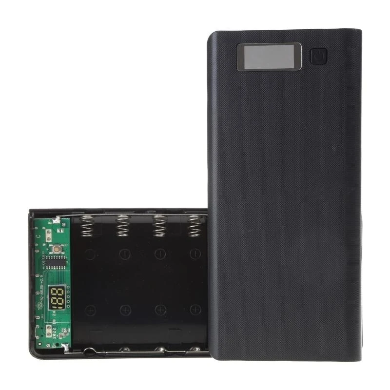 

652F Multifunctional for Shell Box with 2 USB Output Ports 8 Slot Batteries Container DIY for Case