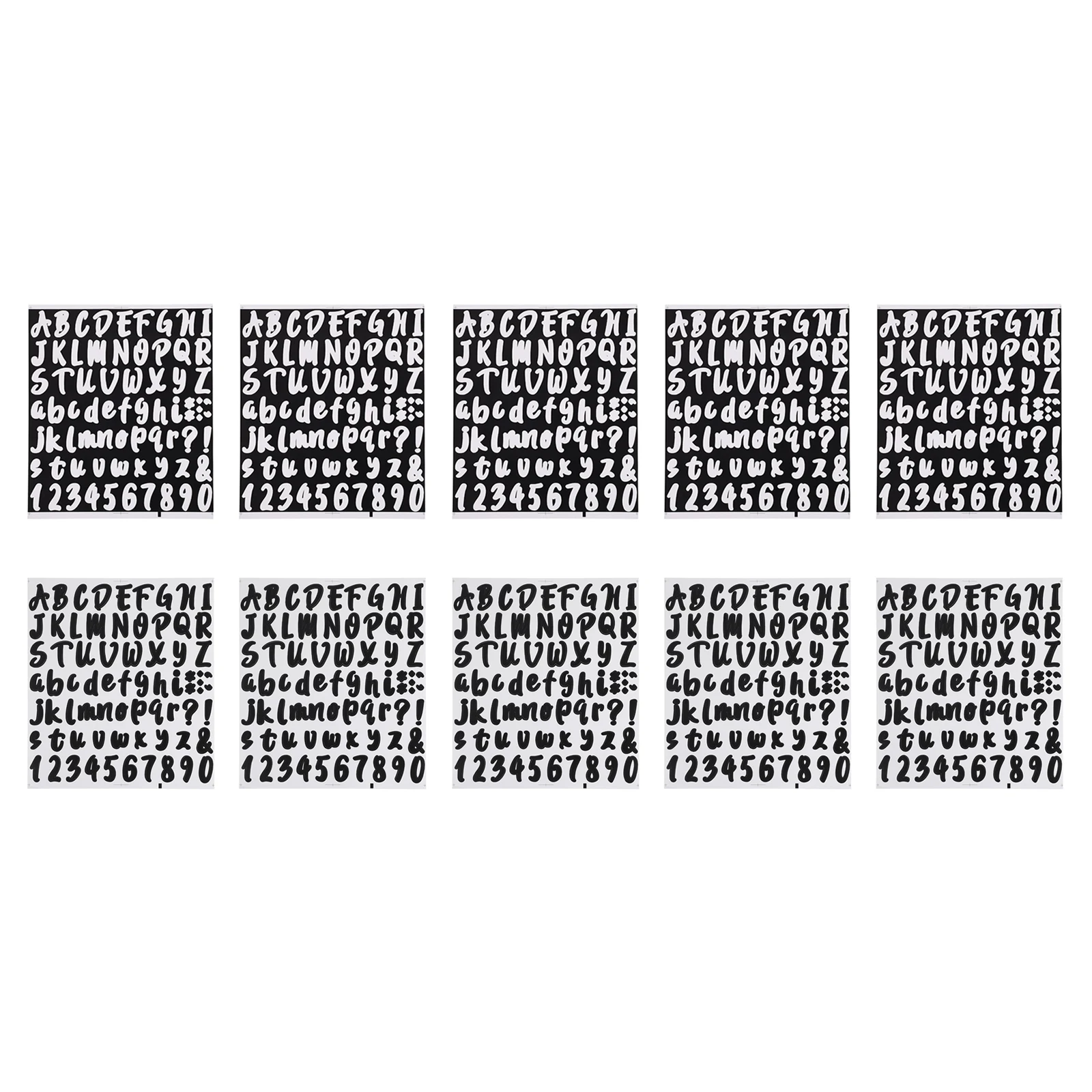 

10pcs Black White Alphanumeric Stickers Self adhesive Vinyl Labels Waterproof Decorative Letters Numbers Mailbox Kids Room