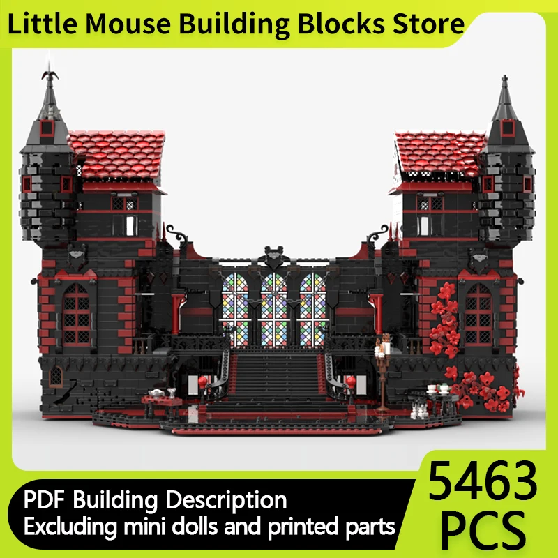 

City Street View Model MOC Building Bricks Halloween Castle Party Modular Technology Gifts Holiday Assemble Children Toys Suit