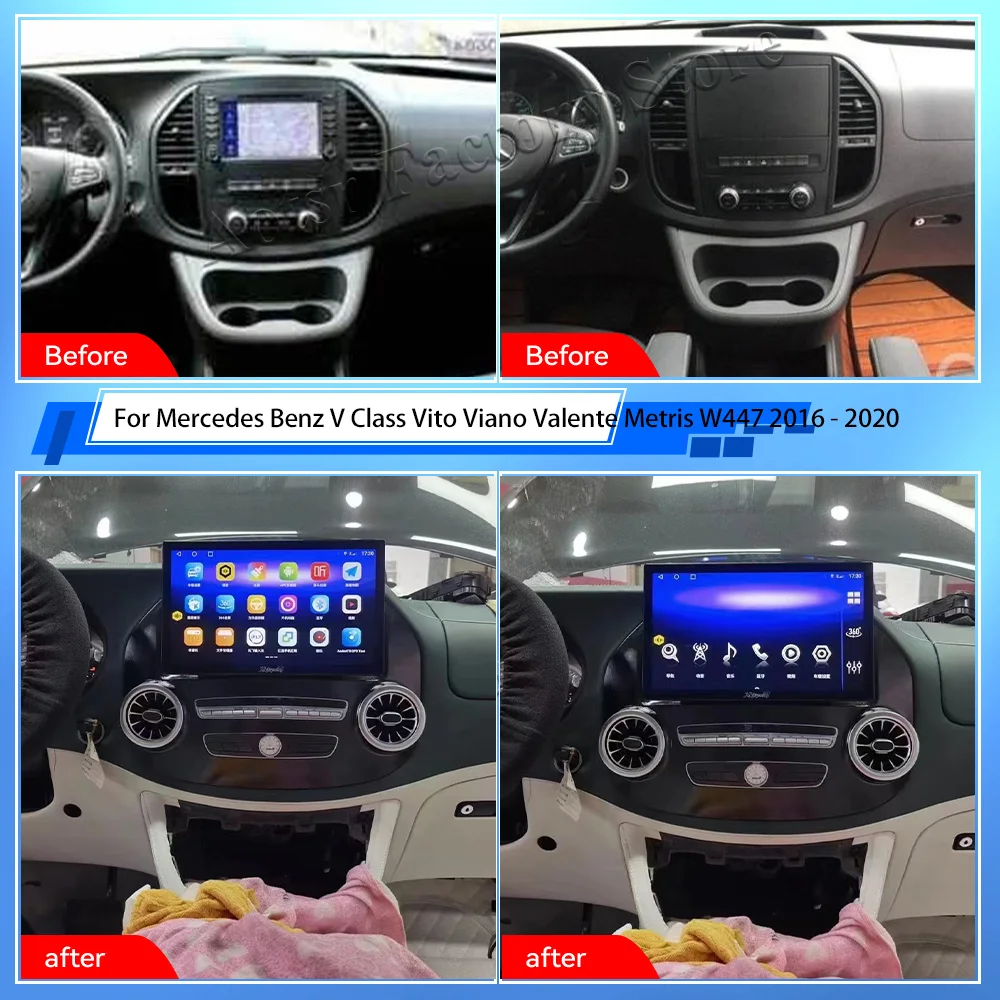 For Mercedes Benz V Class Vito Viano Valente Metris W447 2016 - 2020 Android Car Radio 2Din Stereo Receiver Autoradio Multimedia