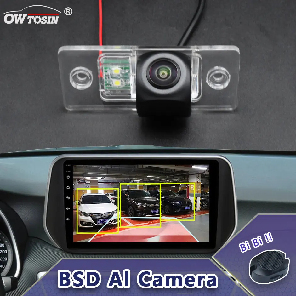 

170° AHD AI Car Vehicle view Camera For Volkswagen VW Touareg 7L 2006 2007 2008 2009 2010 BSD Blind Spot Radar Alarm Monitor