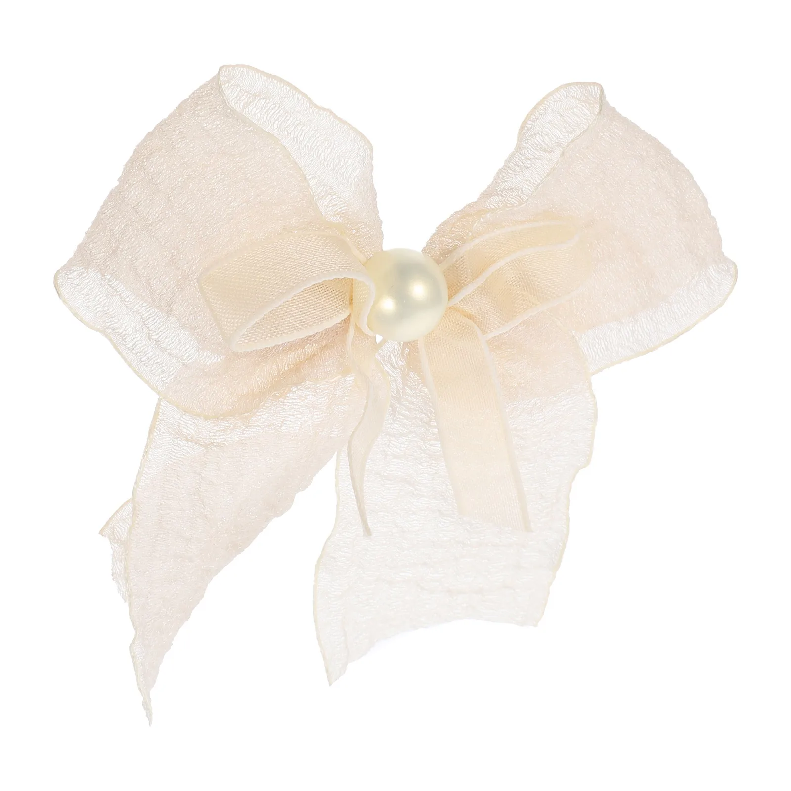 

1Pcs Charming Bowknot Hair Clip Girls Lightweight Lace Hairpin Suitable For Weddings Parties Graduations