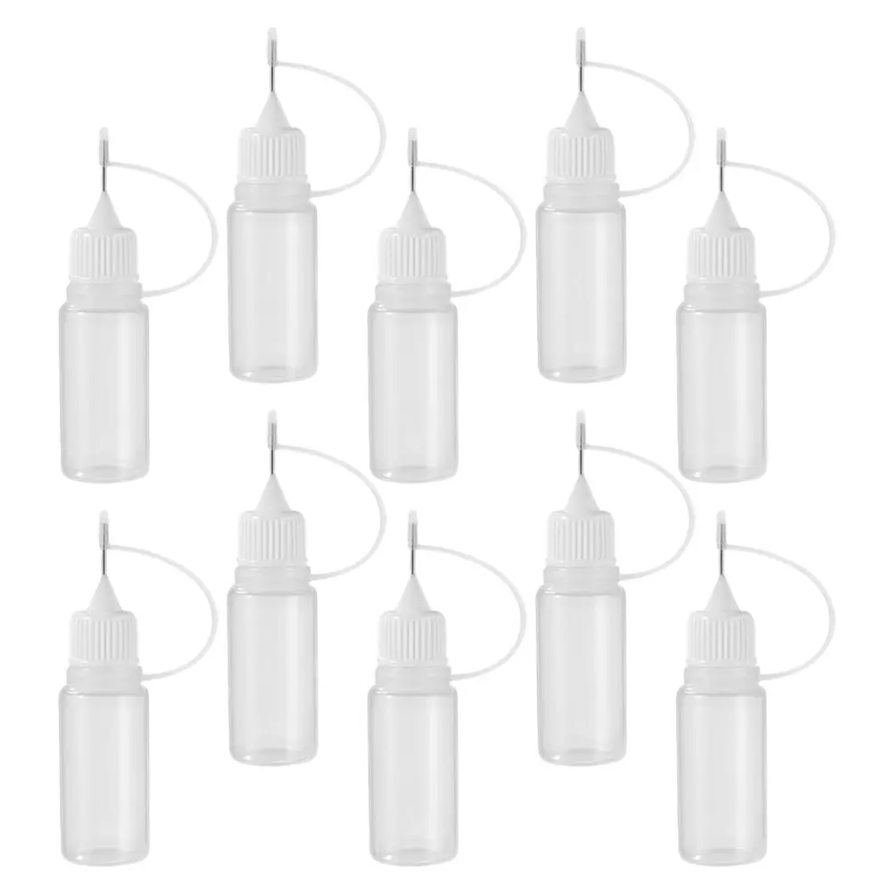 10 Pcs Addition Bottle Precision Needle Oil Bottles Needle Tip Applicator Glue Dispenser Squeeze Paint Lab Craft Tool