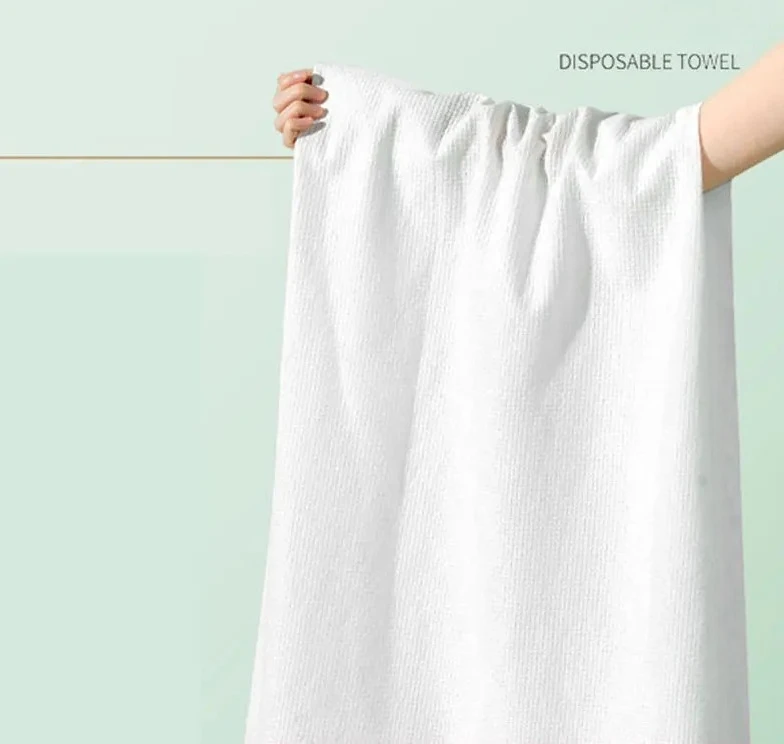 منشفة ضغط كبيرة، منشفة حمام قطنية يمكن التخلص منها، منشفة حمام محمولة قابلة لإعادة الاستخدام، منشفة حمام مضغوطة للسفر إلى المنزل