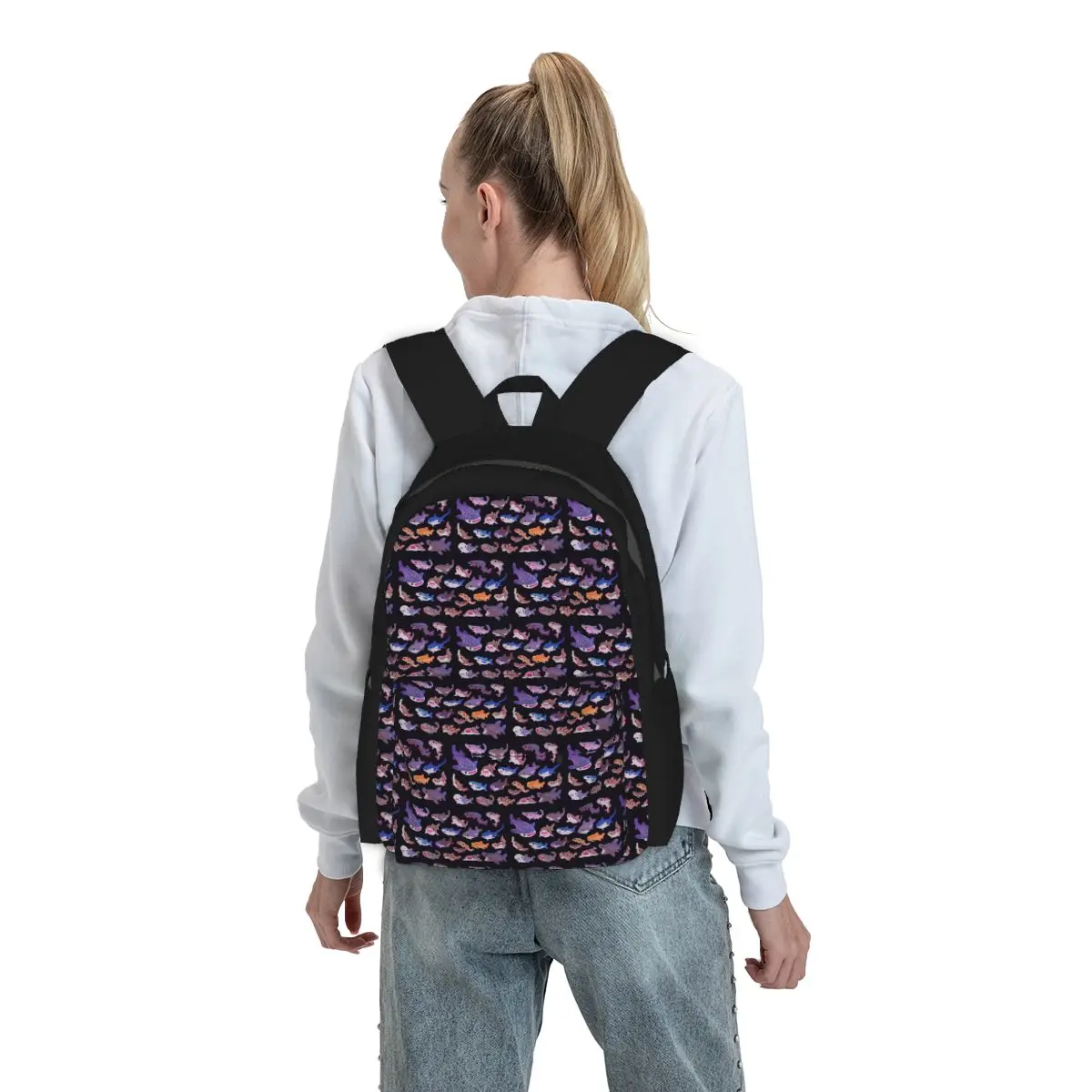 

Shark Day Backpack Boys Girls BookBag Children School Bag Computer Shoulder Bags for Men Women