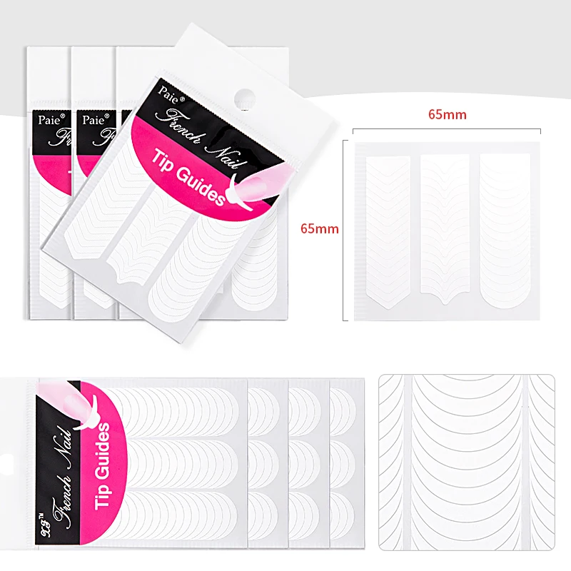 Adesivos de manicure com ponta francesa, 10/50/100 peças, tiras guia de arte de unha, linha francesa, autoadesivo, faça você mesmo, decalques de unhas, designs de franjas