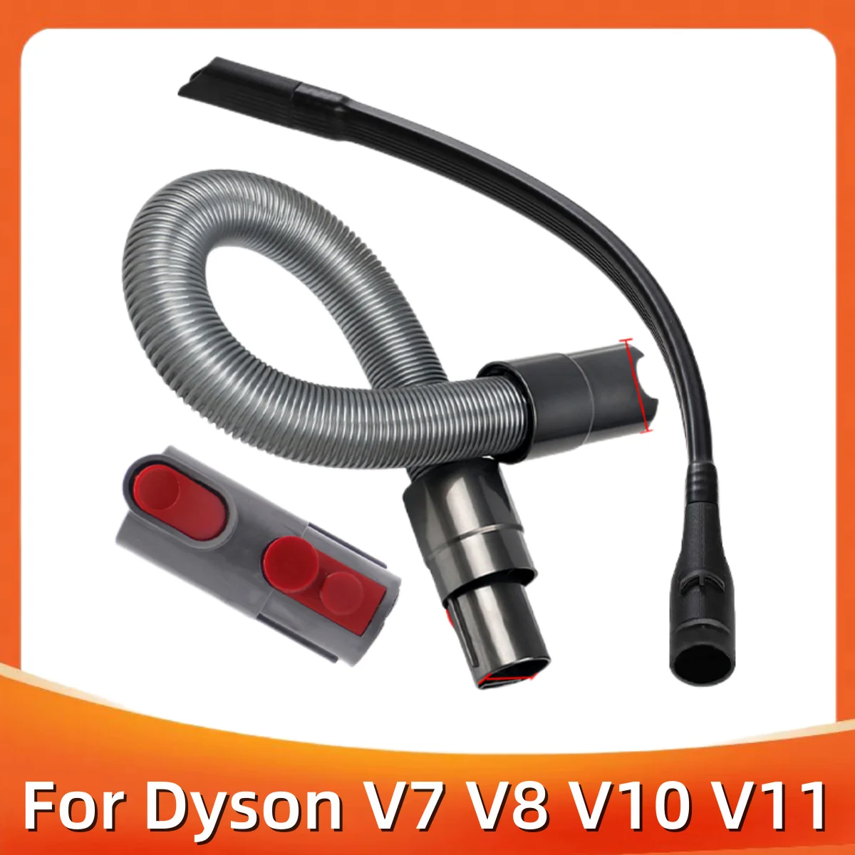 3pcs Replacement Flexible Crevice Tool Hose Attachments Accessories Kit for Dyson V8 V10 V7 V11 V15 Vacuum Cleaner