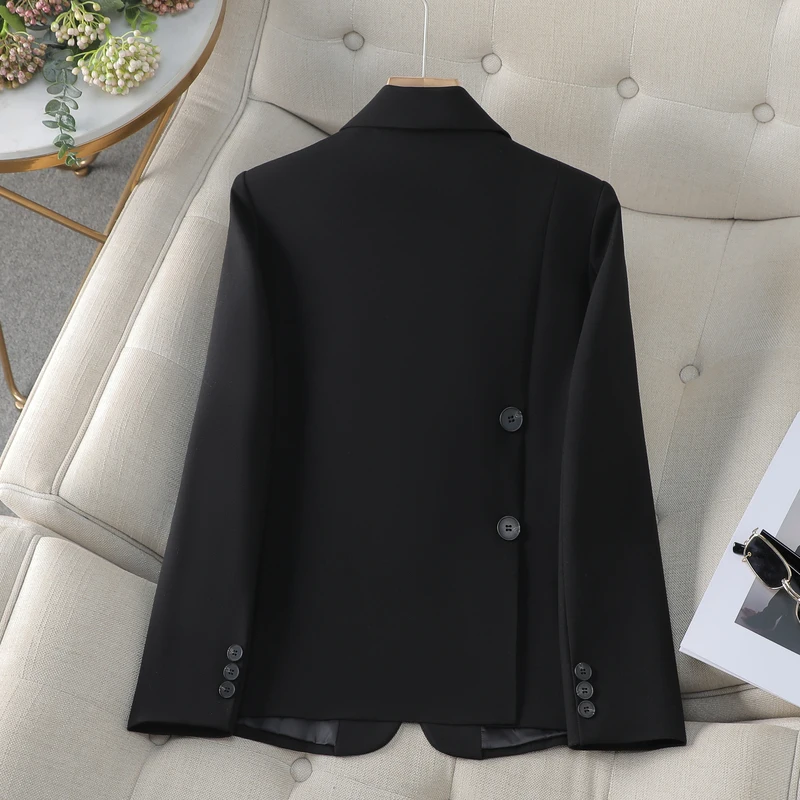 NAVIU New Arrival Blue Black Gray Women Blazer Coat Long Sleeve Single Button Office Ladies Business Work Wear Formal Jacket