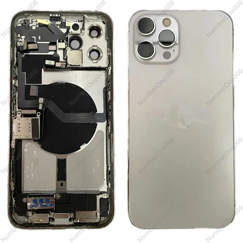 Original Back Shell for iPhone 12 12Pro Max Battery Back Cover Full Assembly 12Mini Rear Housing, Middle Frame Replacement view 6