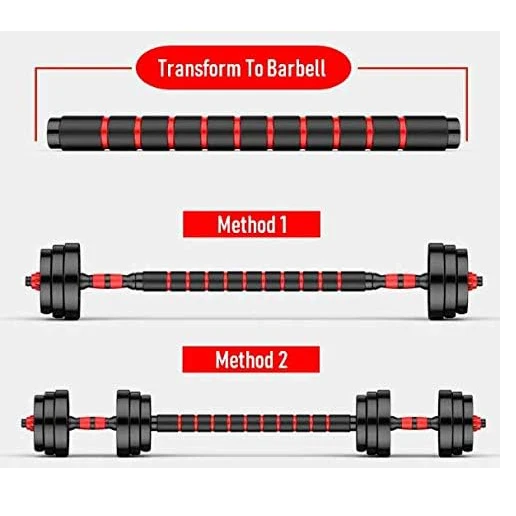 22lb 2-in-1 Adjustable Dumbbell & Barbell Set for Home Exercise & Fitness - view 5