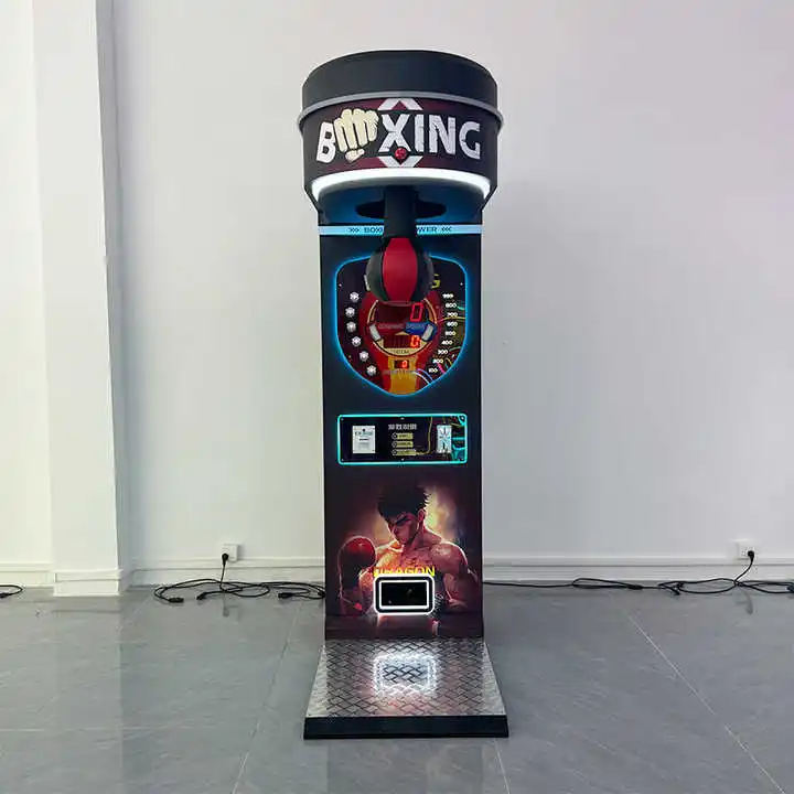 Superfun Coin Operated Boxing Punching Arcade Machine with Metal Construction 1 Year Warranty-Force Measurement Game