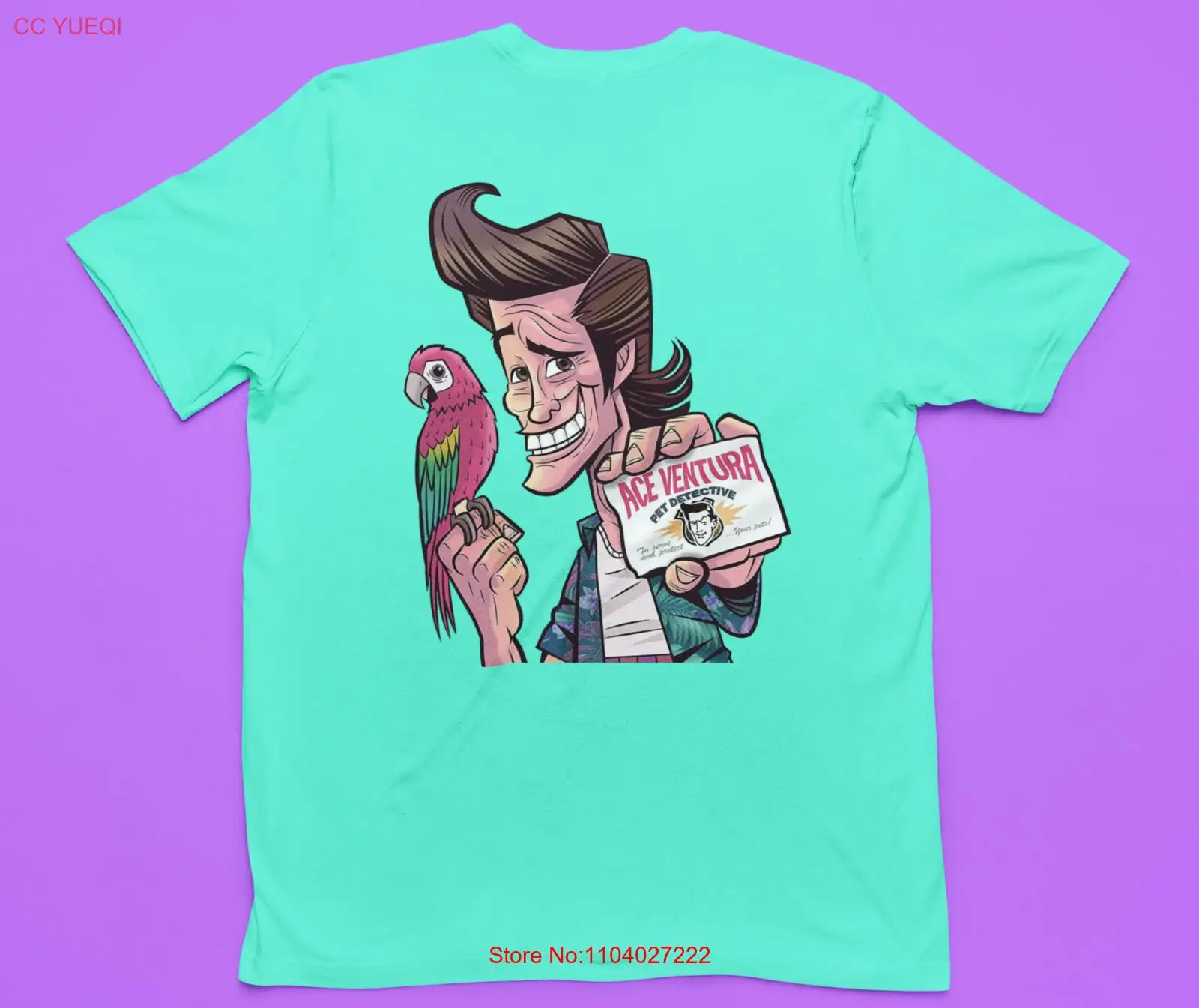 Ace Ventura Pet Detective Movie Jim Carrey Miami Premium Blend Graphic T-Shirt