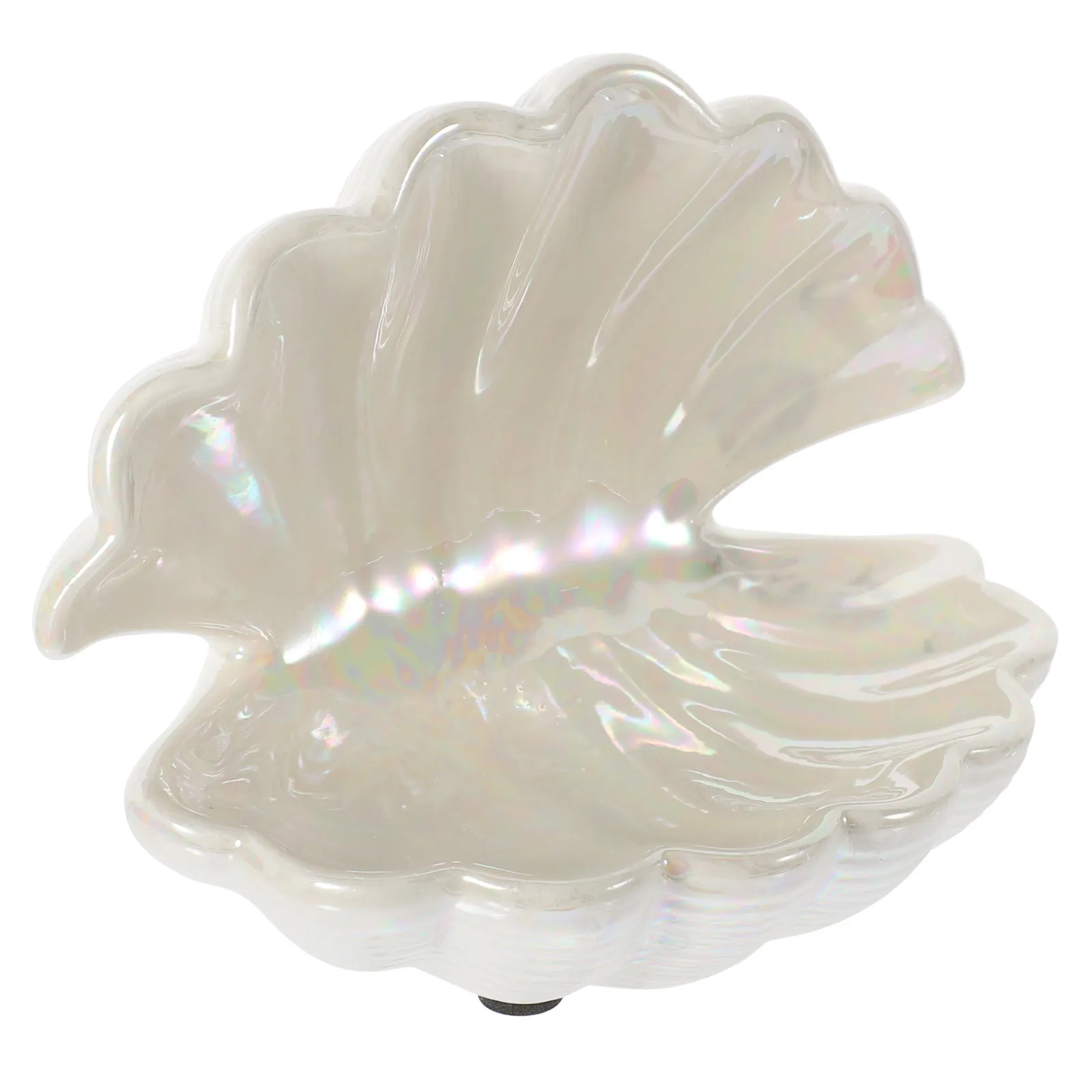 

Shell Shaped Ceramic Jewelry Dish Multi Functional Desktop Tray for Keys Rings Candy Small Decorative Bowl Trinket Holder