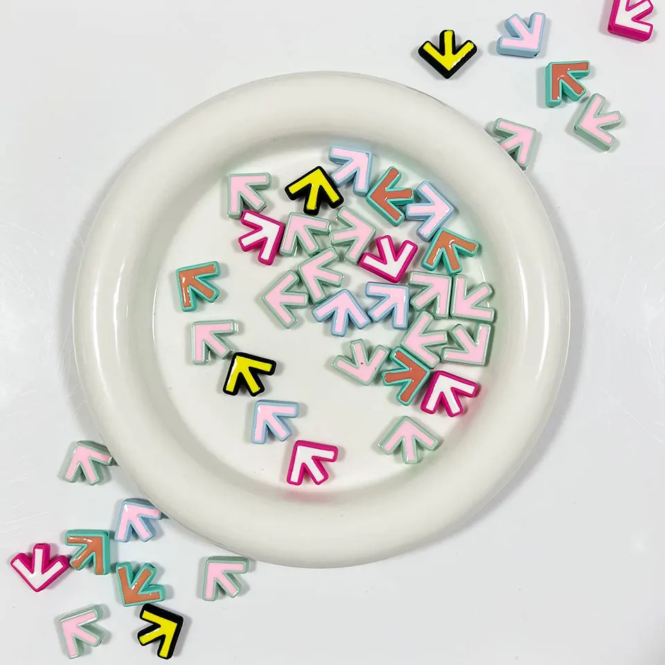 Colorful Arrow Y2K Beads For Jewelry Making DIY Decorations Earrings Pet Necklace Phone Chain Keychain Car Hanging Accessories