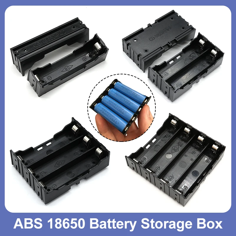 1/2/5pcs 1x 2x 3x 4x 18650 Hard Needle Mobile Power Shell  18650 ABS Battery Holder Storage Box Shell 1 2 3 4-slot Battery Box