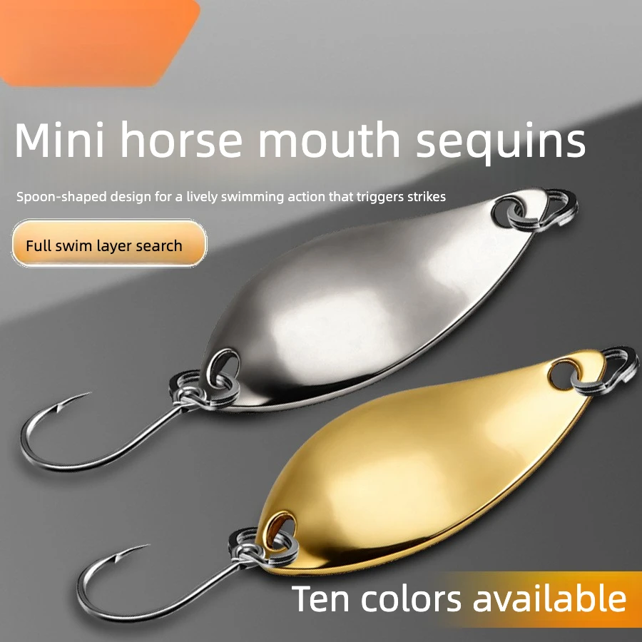 Metal Spoon Fishing Lures Long Casting Bionic Bait Single Hook Sequins For Trout Bass Perch All Water Layer Konora Tackle 1Pc
