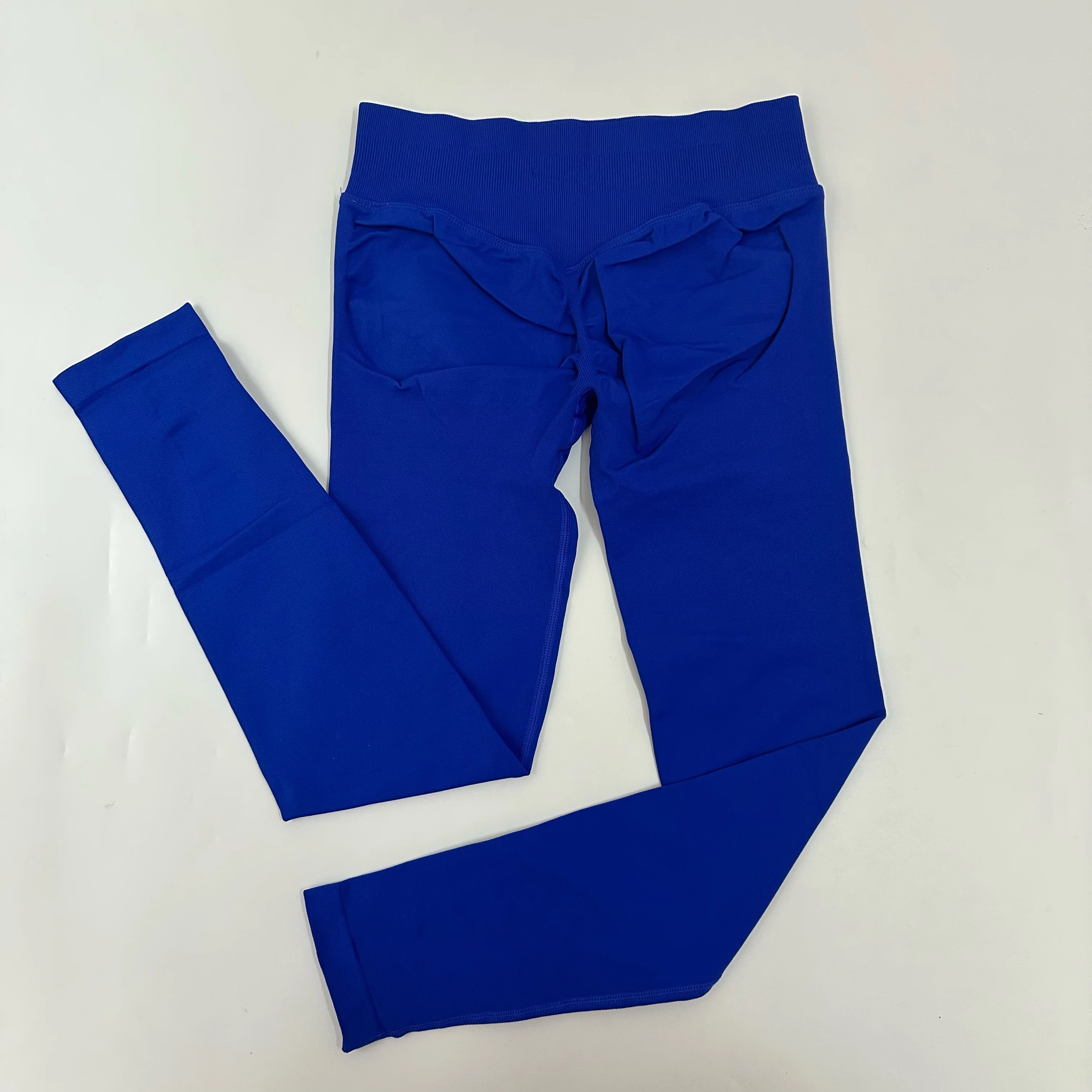 Yoga leggings voor dames, naadloze yogabroek, scrunch butt lifting gym leggings, lage geribbelde tailleband, fitness sport leggings
