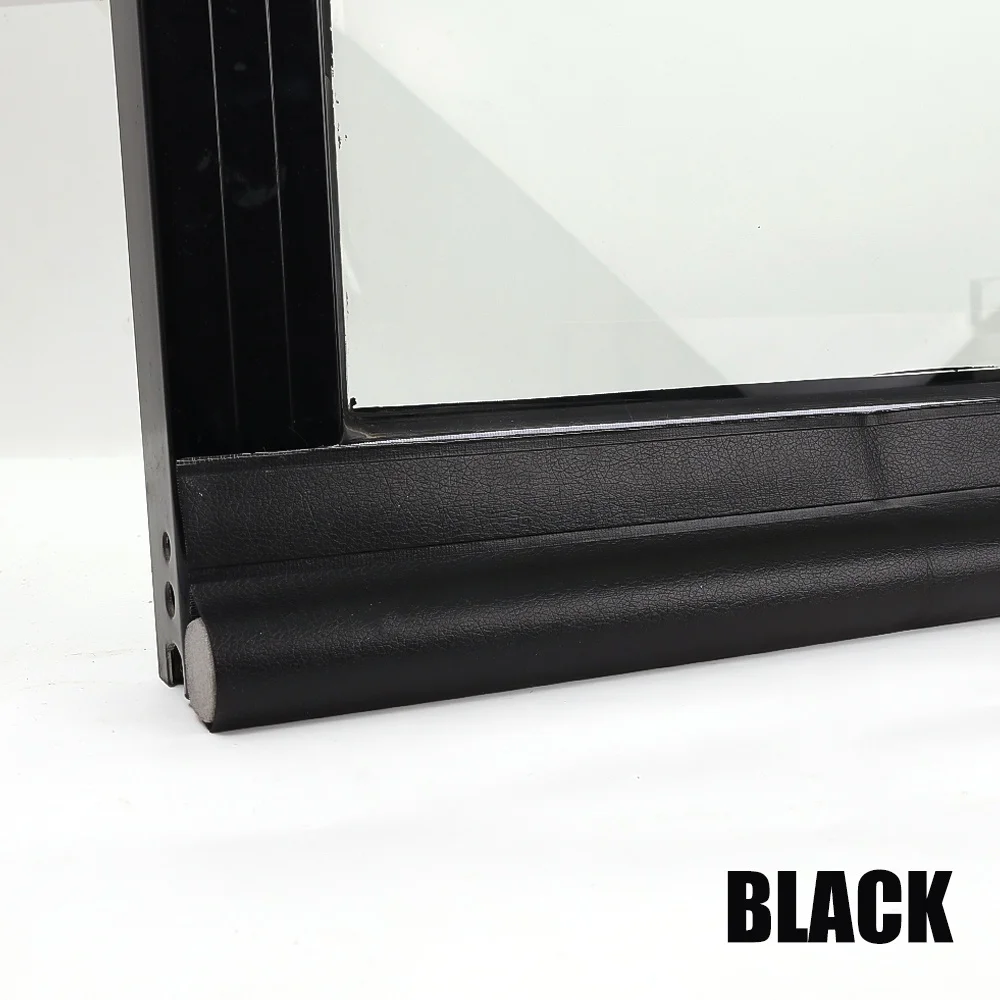 Bande d'étanchéité réglable pour bas de porte, coupe-froid sous la porte, bouchon Anti-froid, bloqueur d'espace sur un côté, bande météo en mousse réglable