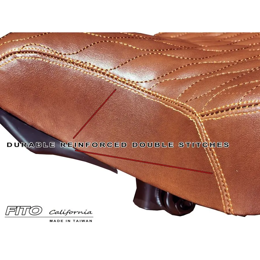 في تايوان GS Beach Cruiser مقعد سرج الدراجة مع تعليق زنبركي بني