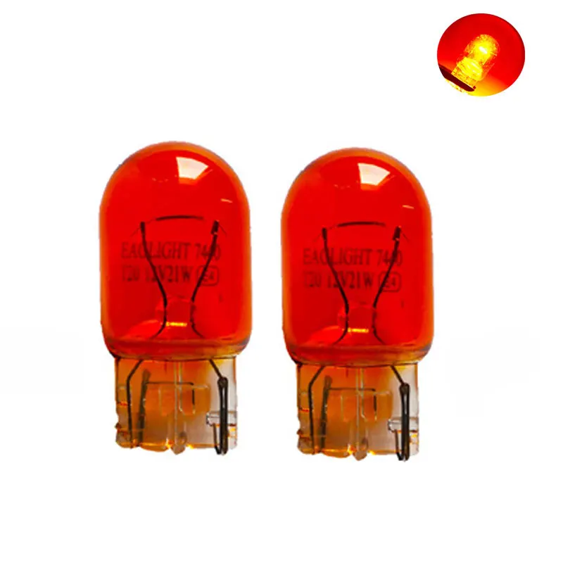 2pcs T20 7440 7443 WY21W W21W Halogen Bulbs 7443 W21/5W T20 Super Bright Backup Reversing Light for Car Signal Lamp 12V